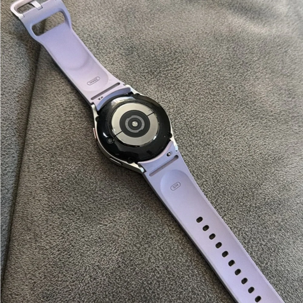 Lavender Silicone Smartwatch Band with Silver Case